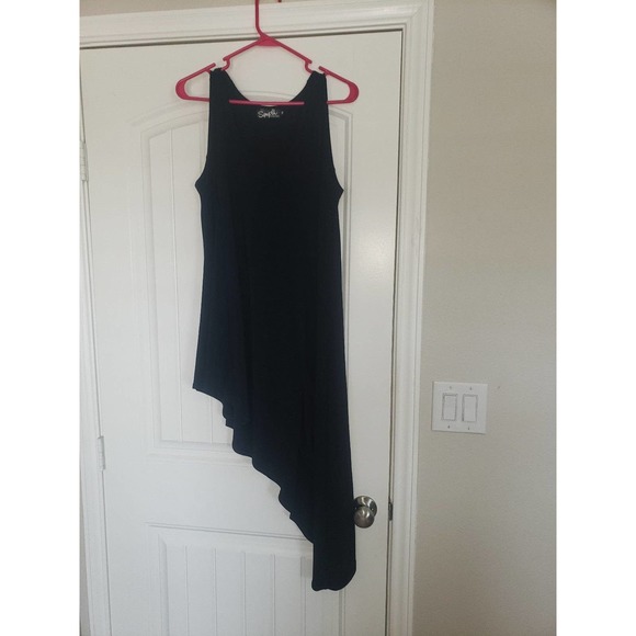 Symbli Made in can Black A-Line Mid Length Dress One-Piece SZ 10 - Picture 2 of 5